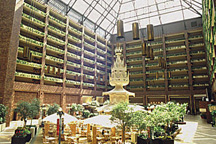 Interior atrium photograph of Anatole Hotel, Dallas where Bonier completed a 900 room renovation project.